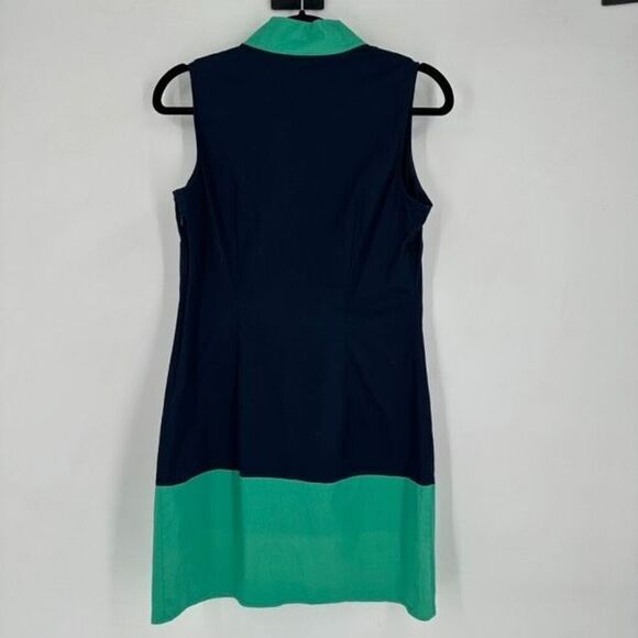 SAIL TO SABLE Tunic Shift Dress Womens Small Mint Green Navy Classic Colorblock - Picture 7 of 12